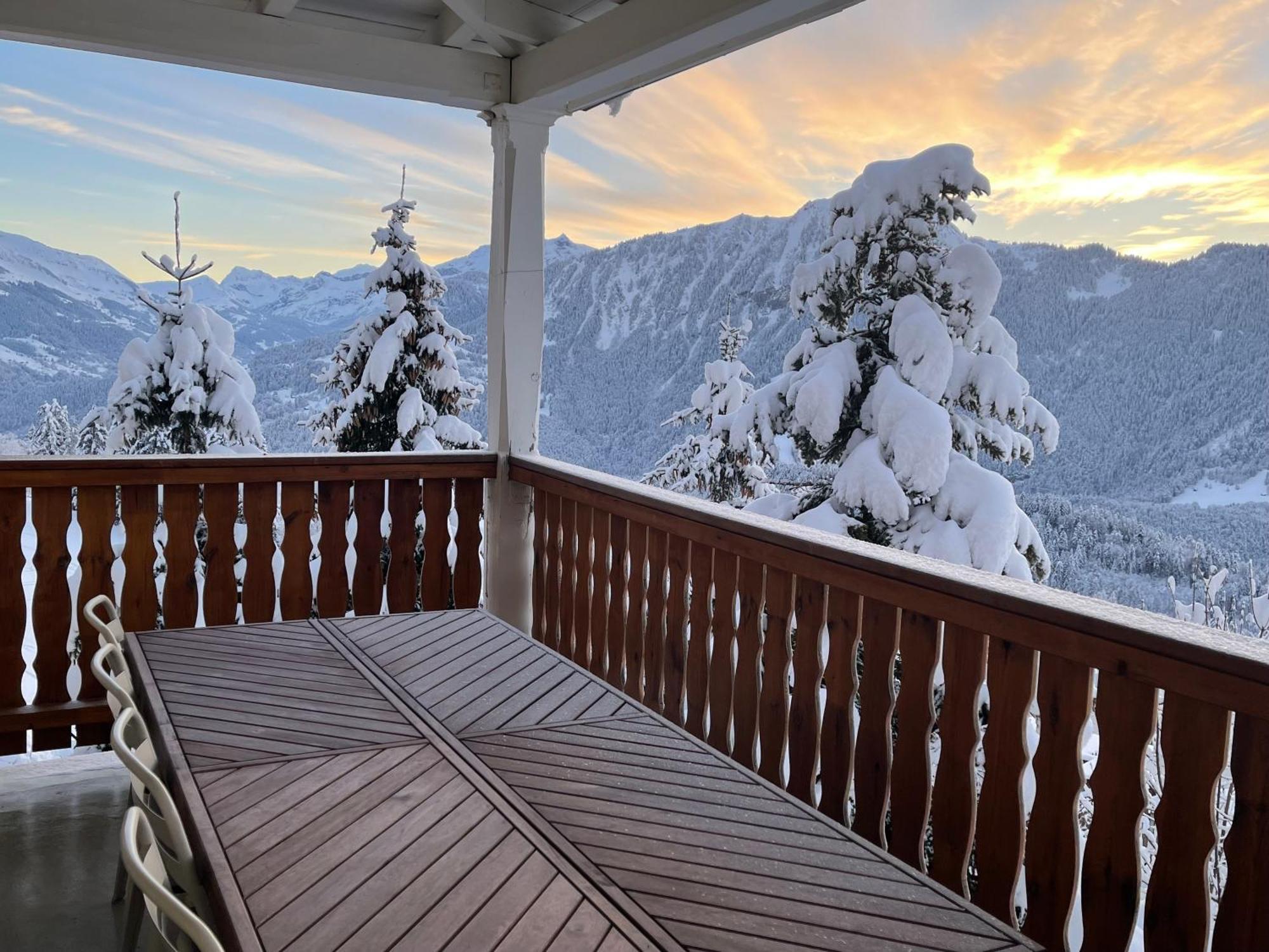 Charmant Appartement Au Vagabond Leysin Esterno foto